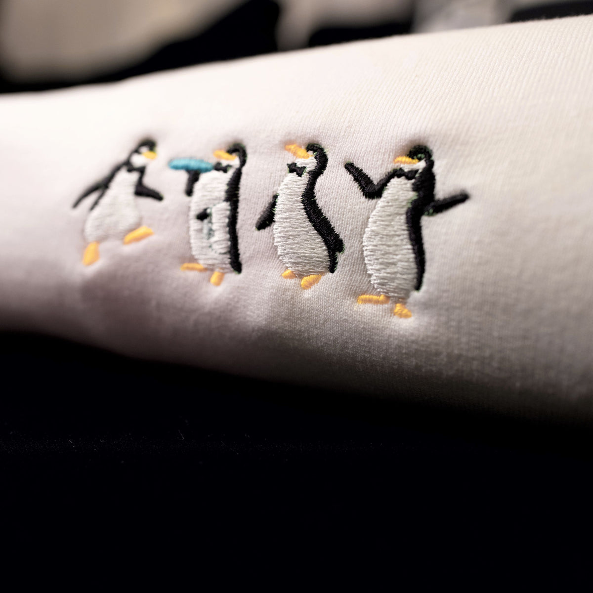 Happy Penguins Embroidered Crewneck and Comfort Tees