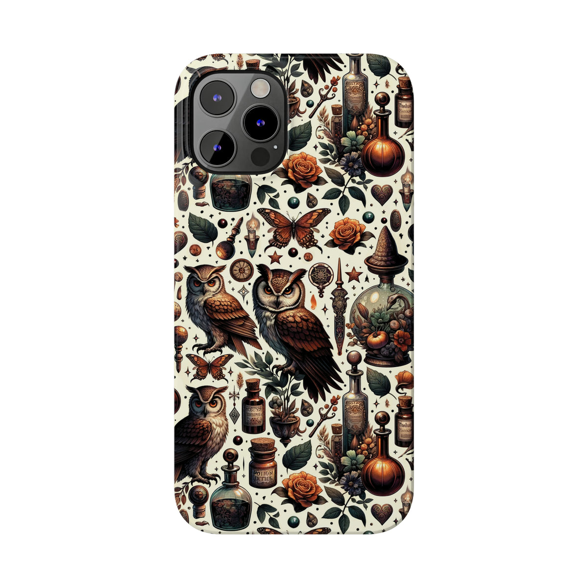Magic Owl and Potions  in Wizard Phone Case