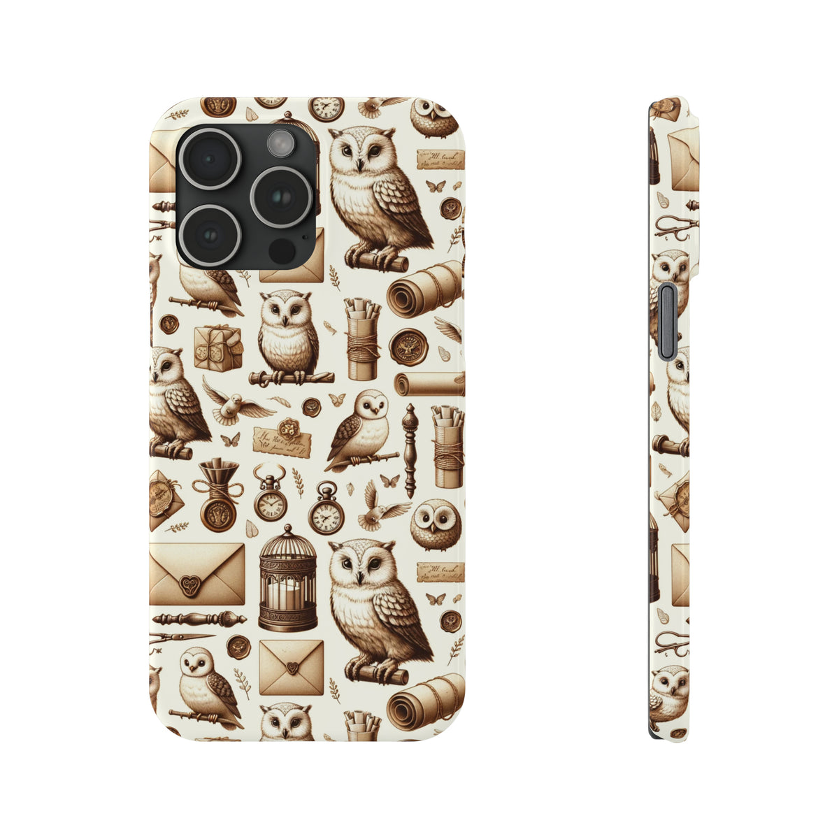 Old Owl and Letters in Wizard Phone Case