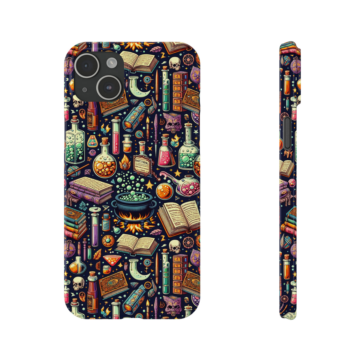 Magic Couldron and Potions in World of Wizards Phone Case