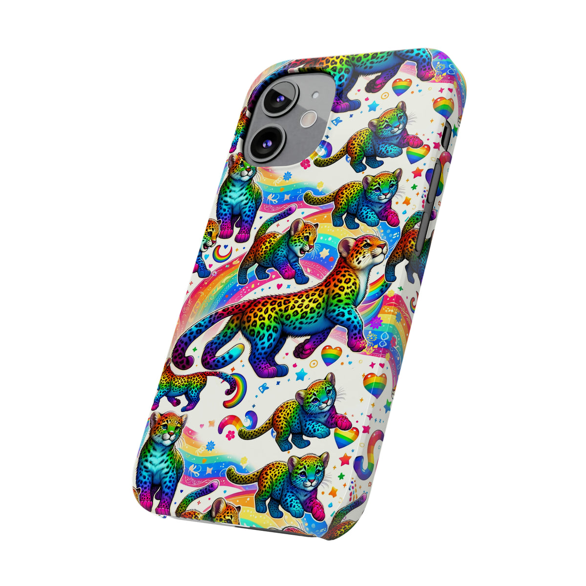 Leopard Lisa Frank Inspired Colorful Phone Case