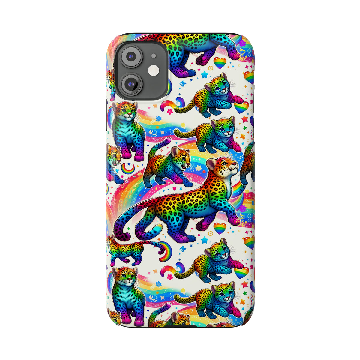 Leopard Lisa Frank Inspired Colorful Phone Case