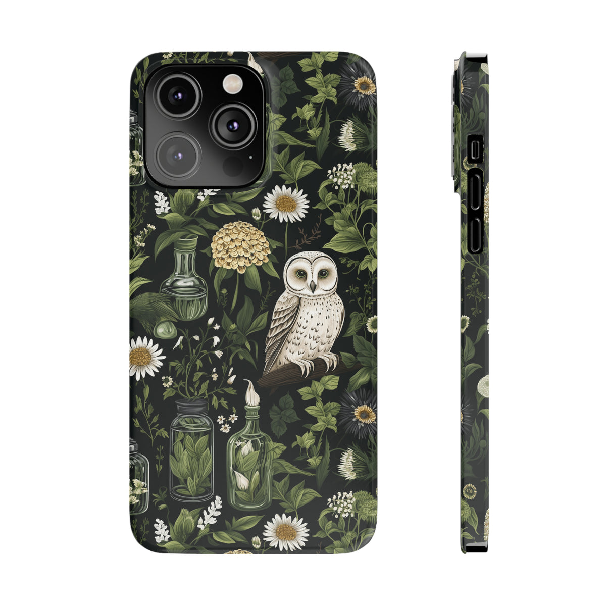 Vintage Owl, Floral Books, Wizard Phone Case