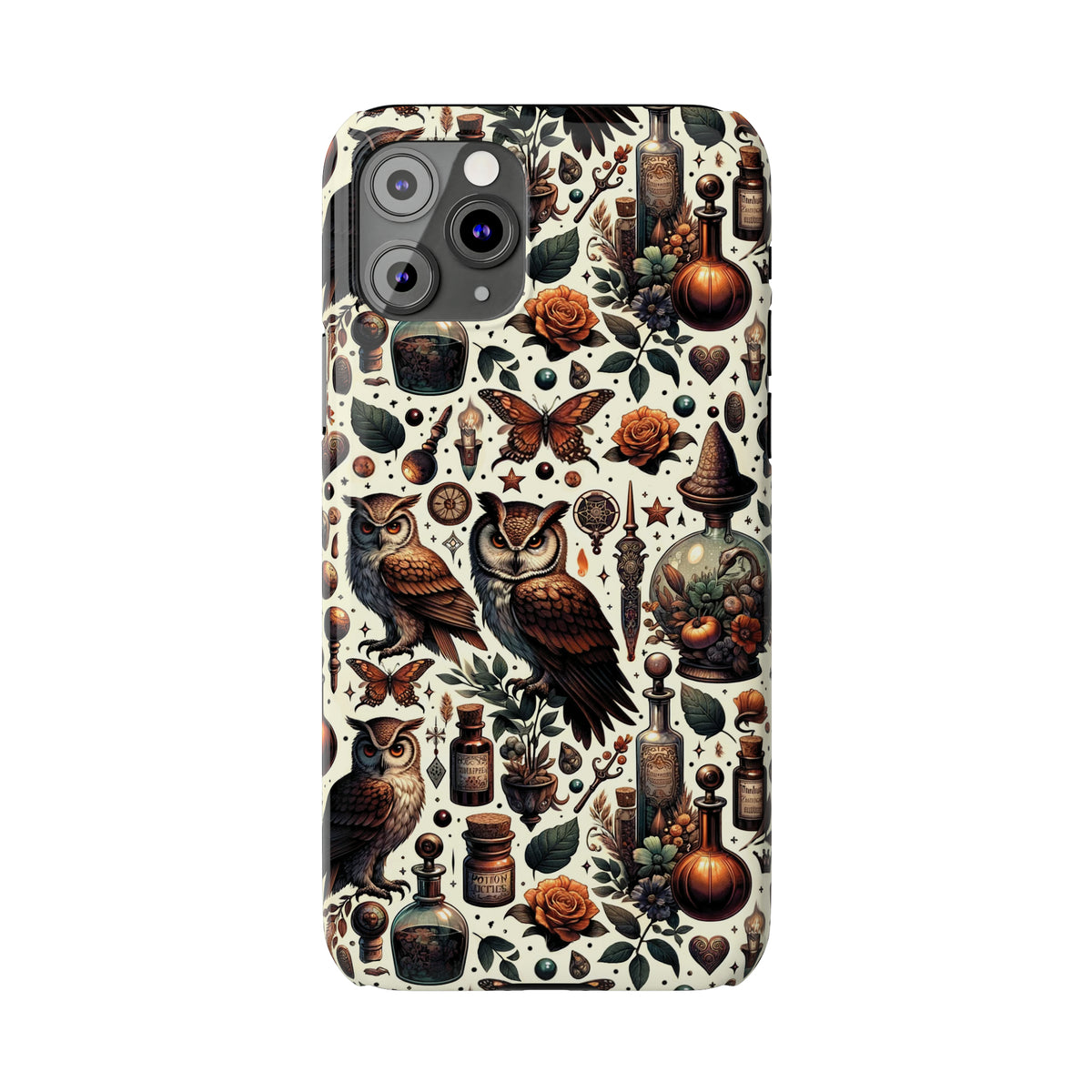 Magic Owl and Potions  in Wizard Phone Case