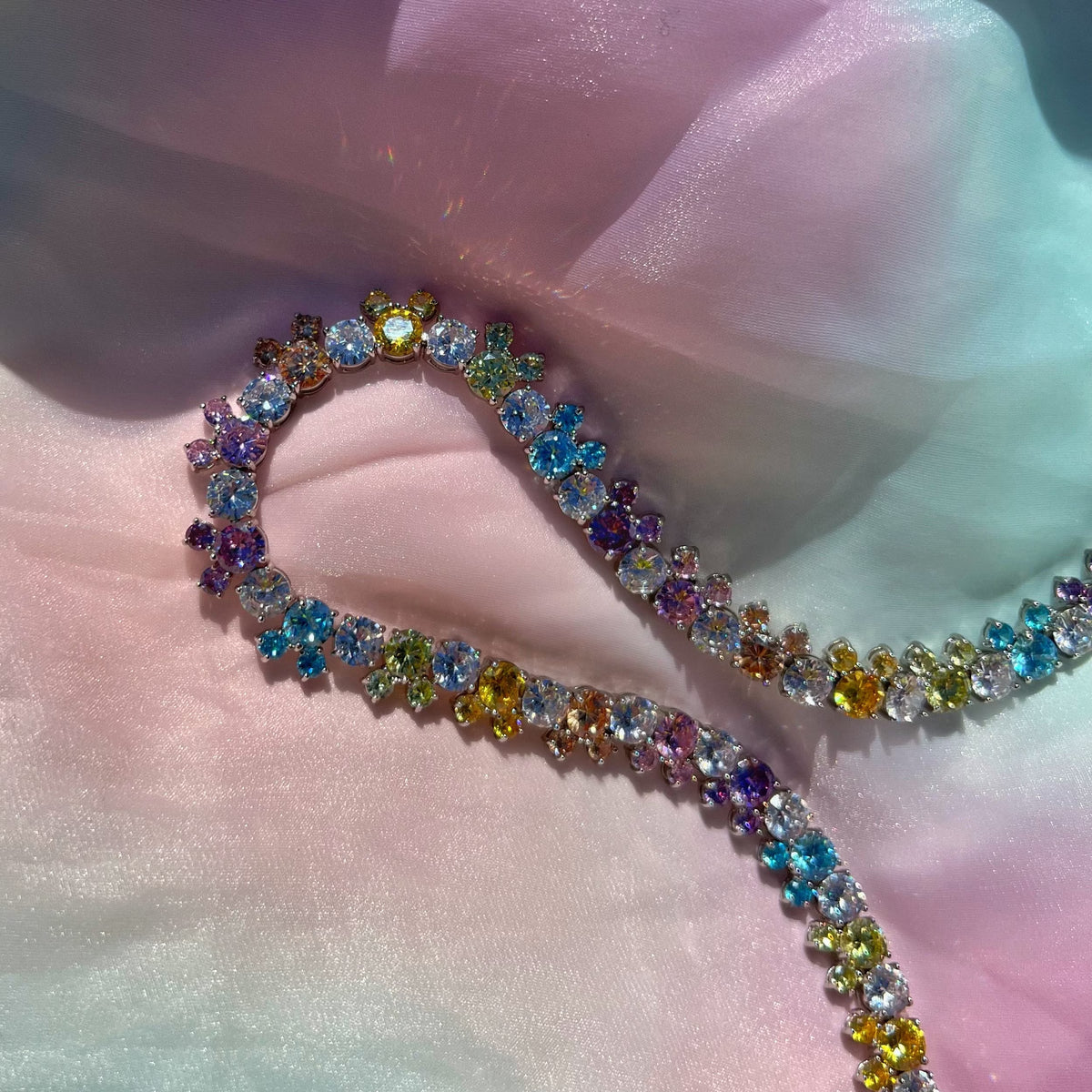 Magical Mouse Diamond Rhinestone Bracelet and Necklace